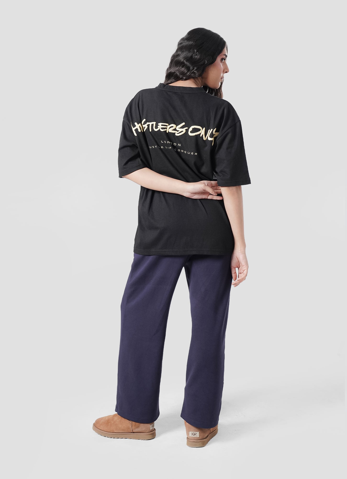 Graffiti Oversized T-Shirt - Black.