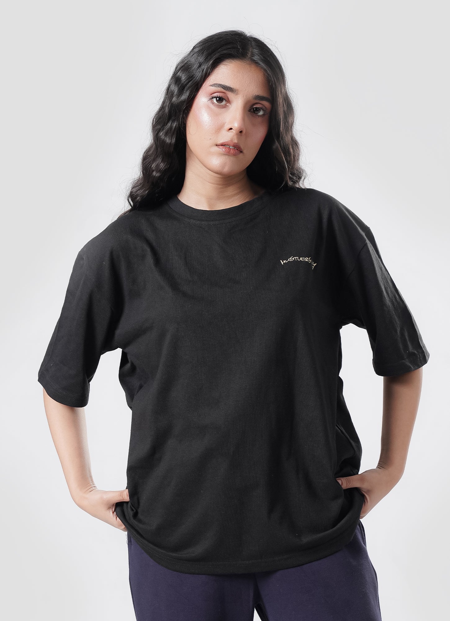 Graffiti Oversized T-Shirt - Black.