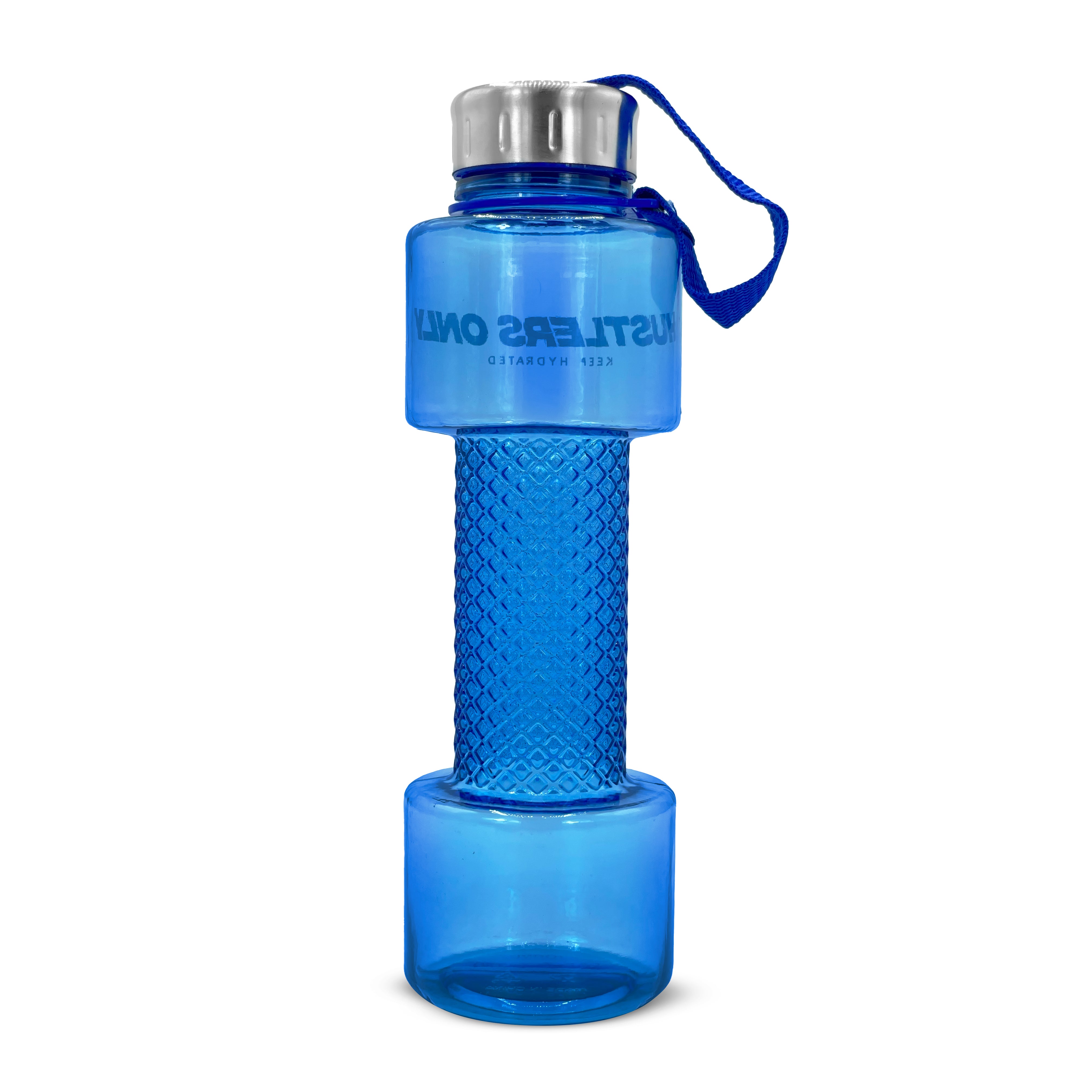 Dumbbell Water Bottle - Blue