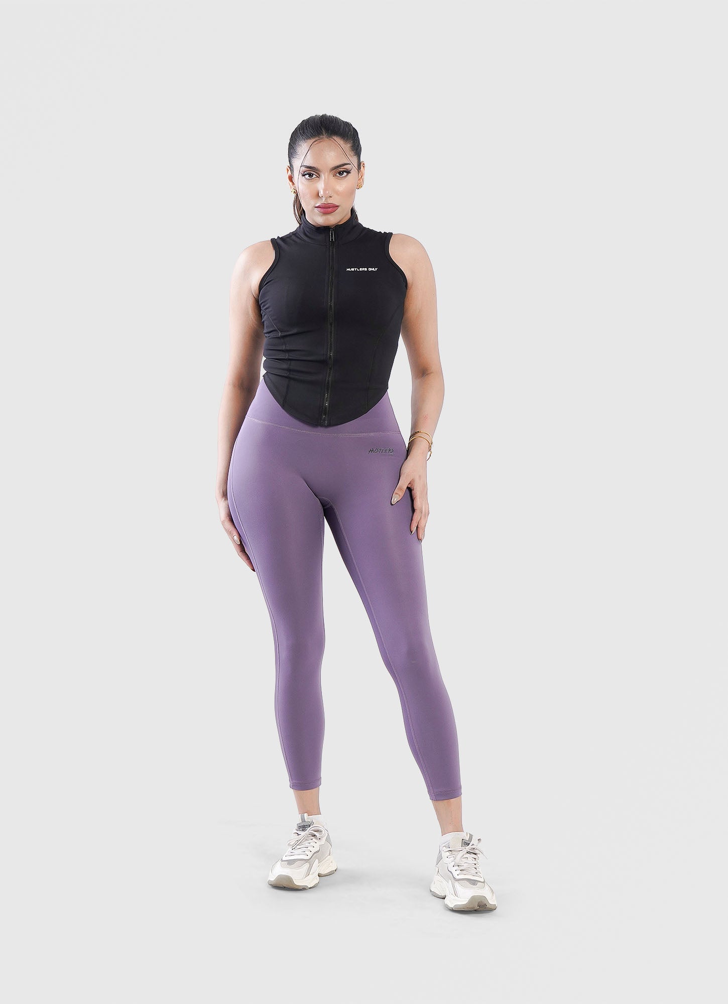 Black Code Zip Up Vest for Womens | HustlersOnlyPK