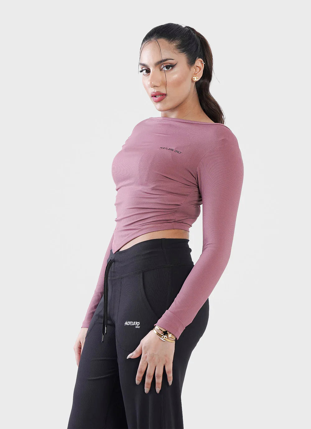 Pink Diamond Crop Shirt for Workout | HustlersOnlyPK
