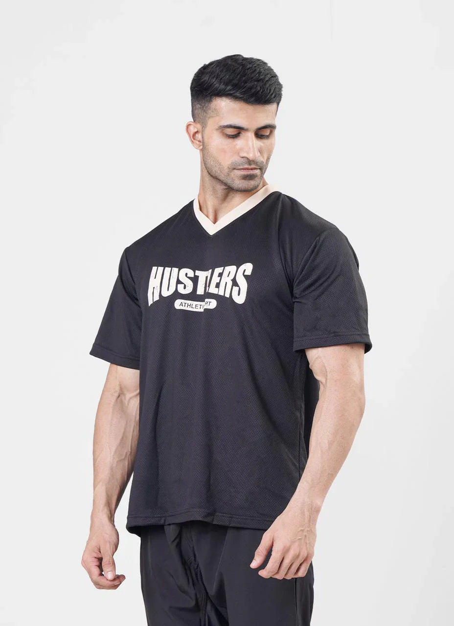 Black Basketball Tshirt for Mens | HustlersOnlyPK