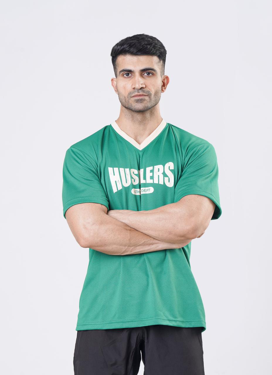 Green Mesh Basketball Tshirt | HustlersOnlyPK