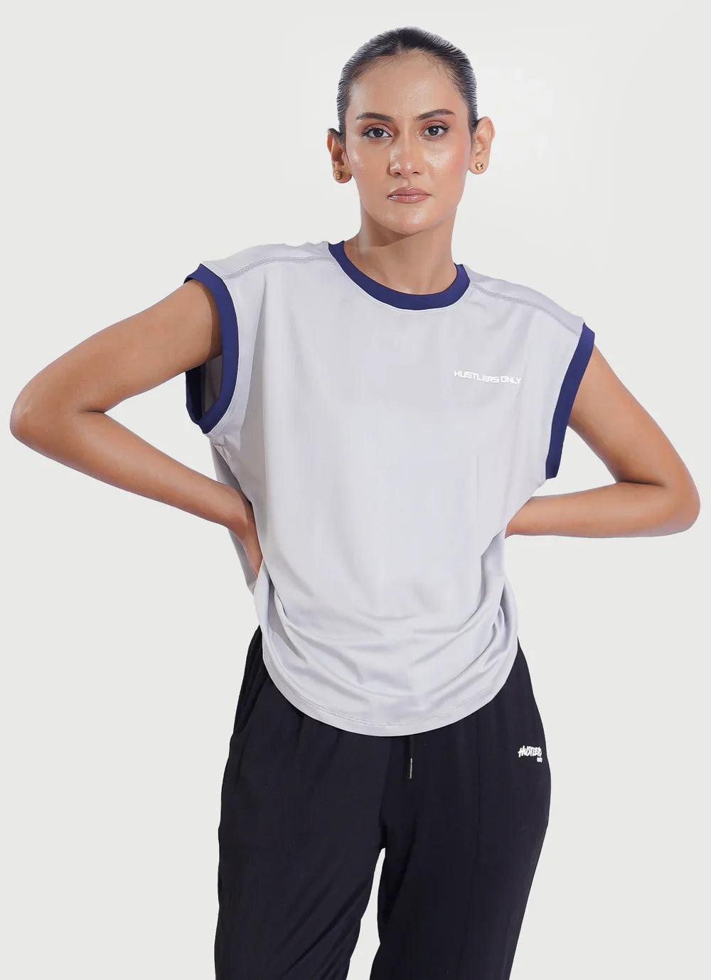 Grey Minimal Tank Shirt | HustlersOnlyPK
