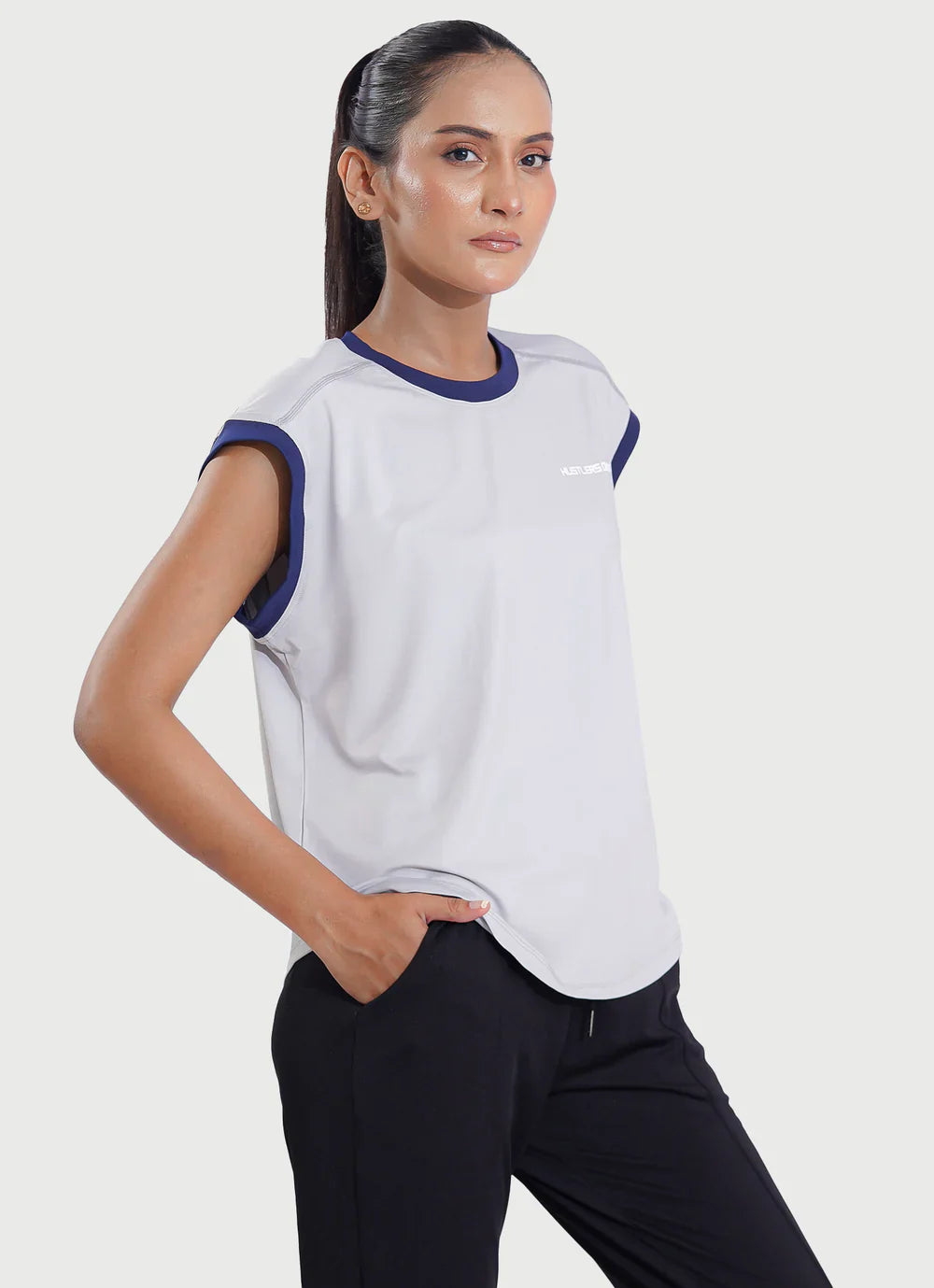 Grey Minimal Tank Shirt For Women | HustlersOnlyPK