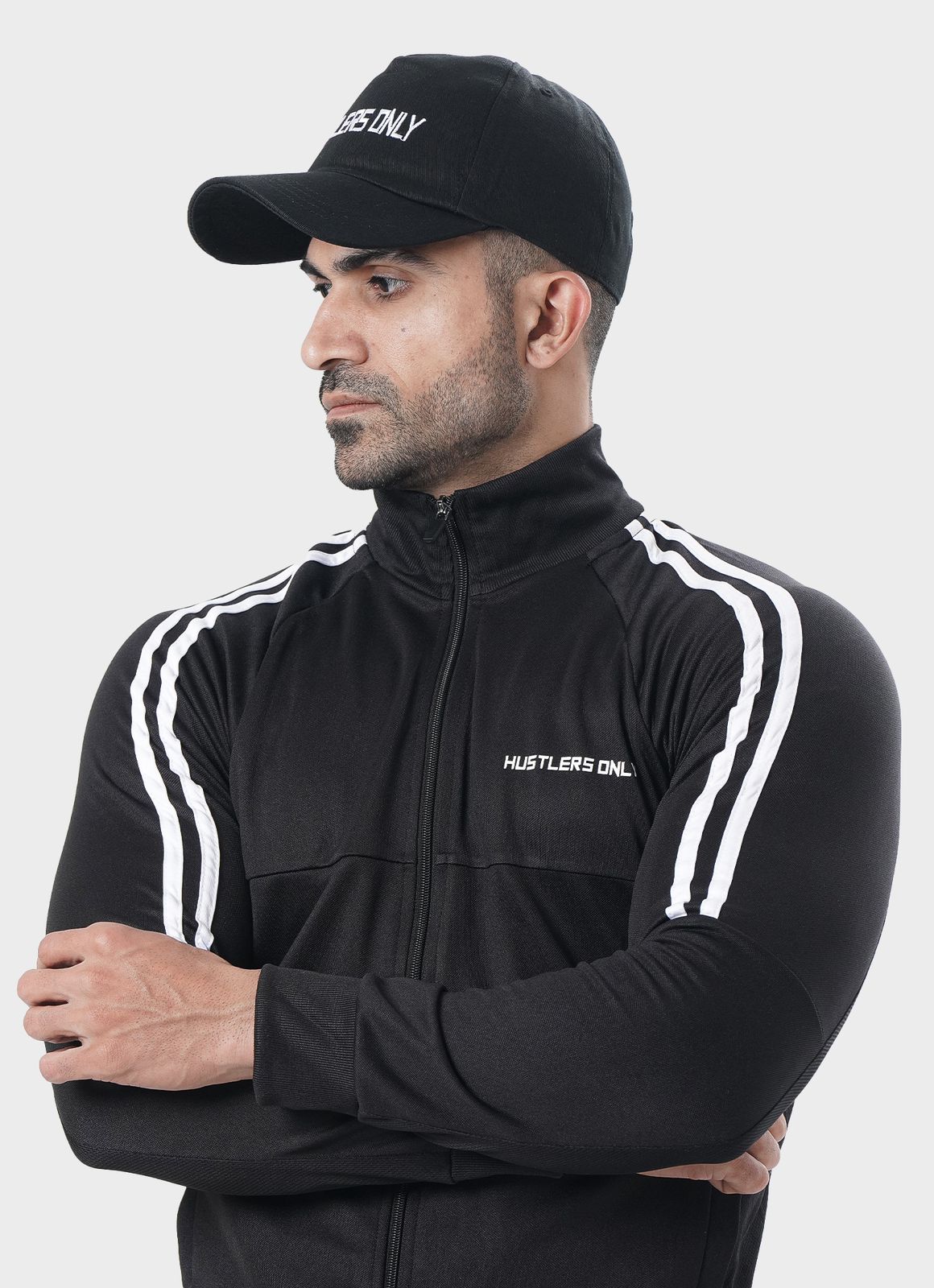 Muscle Fit Tracksuit Black | HustlersOnlyPK