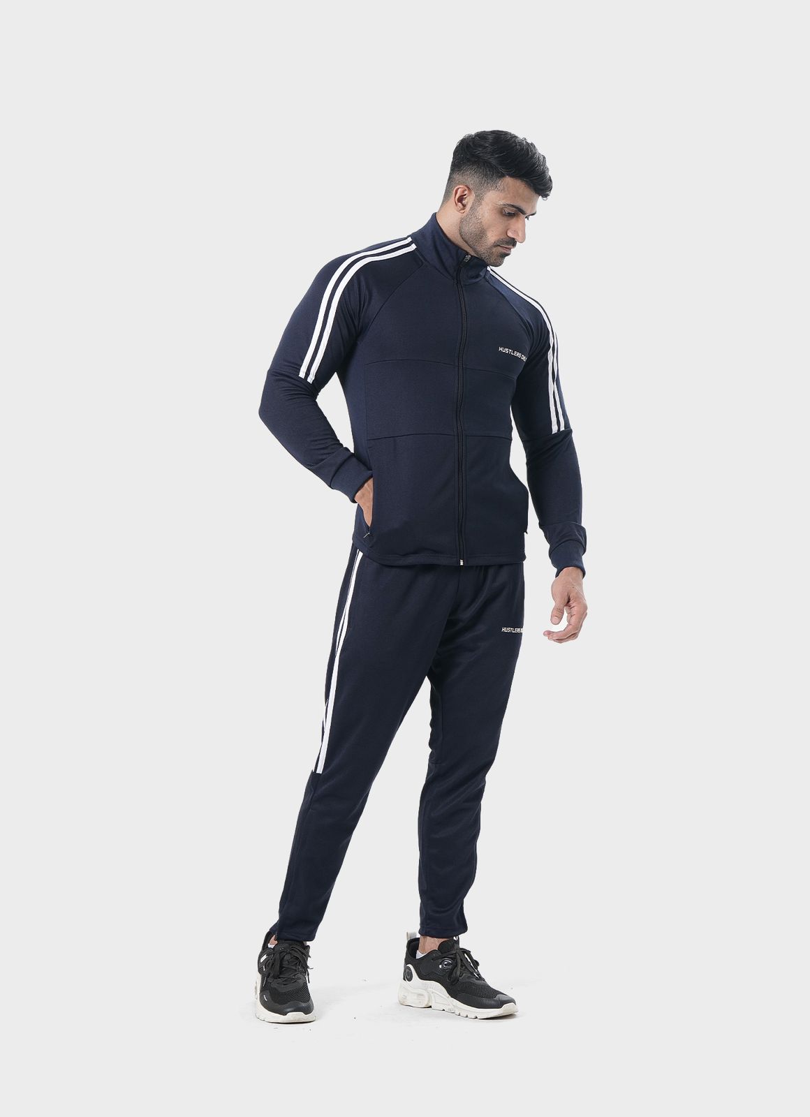 Muscle Fit Tracksuit Navy | HustlersOnlyPK