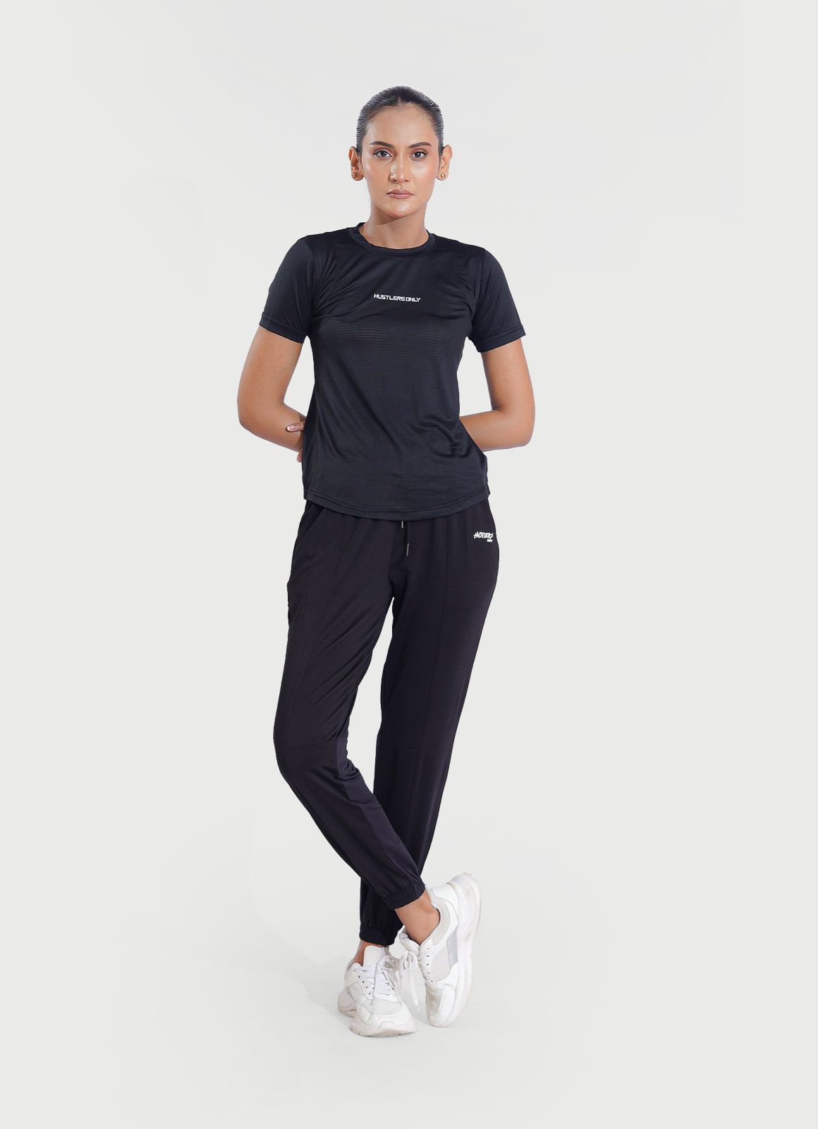 Black Sash Essential T-Shirt for Women | HustlersOnlyPK