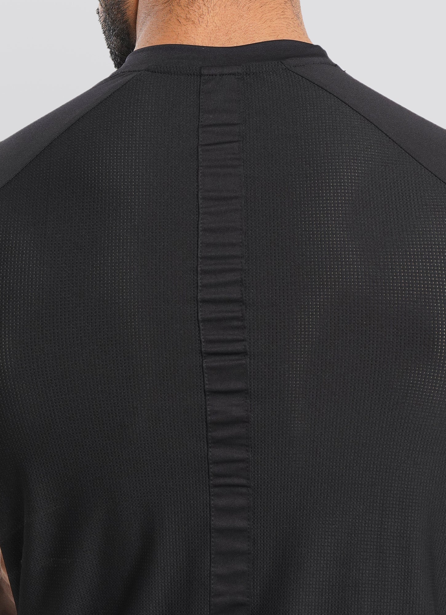 Utility Mesh Back Black Mens Tshirt for Gym | HustlersOnlyPK