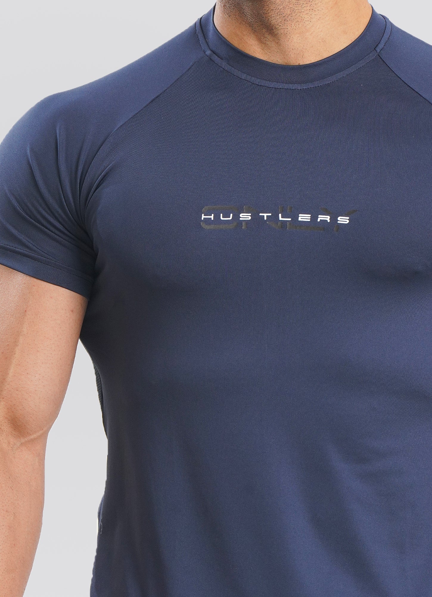 Utility Mesh Back Navy Tshirt for Gym | HustlersOnlyPK