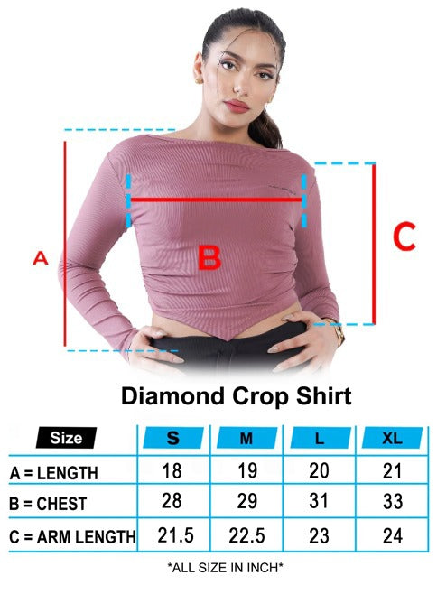 Diamond Crop Shirt - Pink