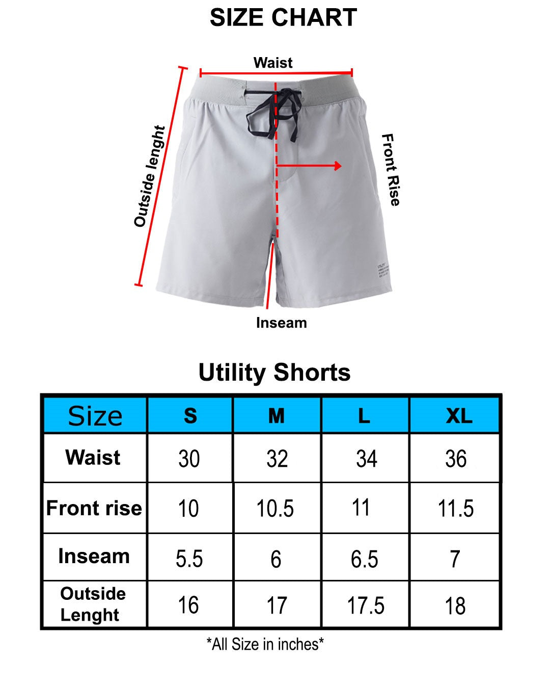 Utility Shorts - Silver