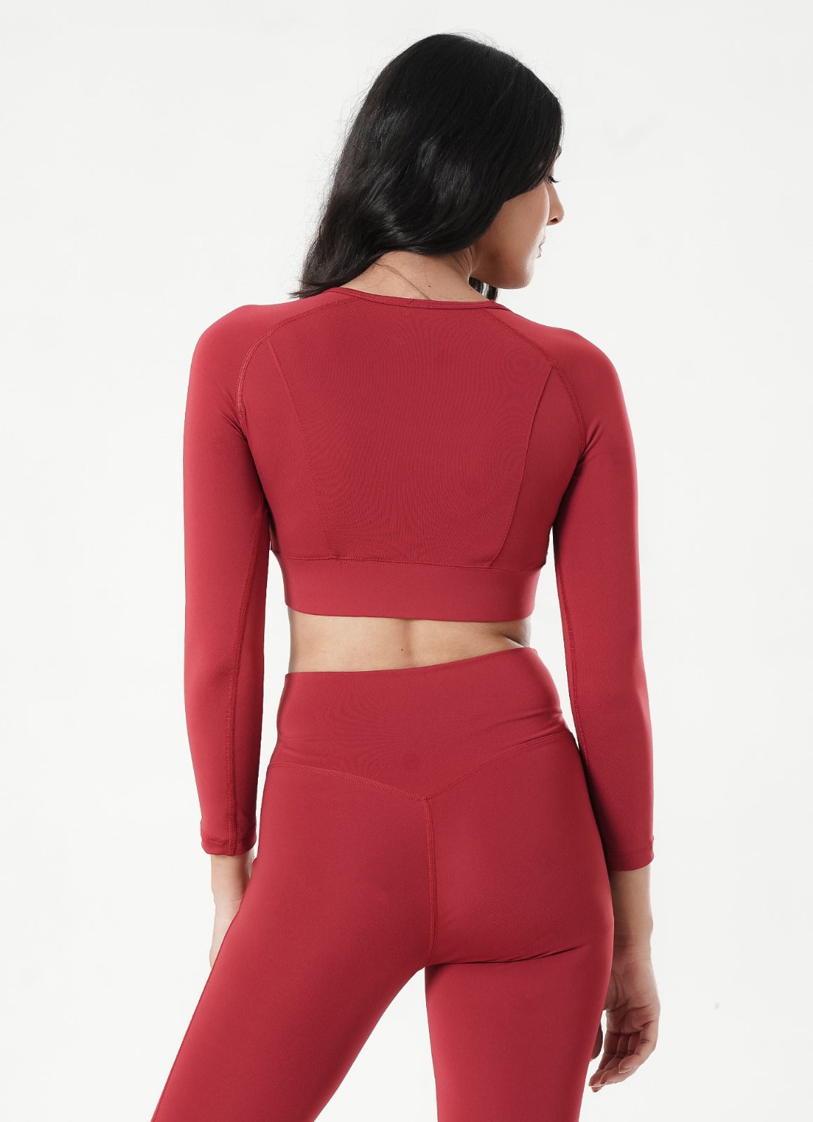 Crossover Leggings - Maroon