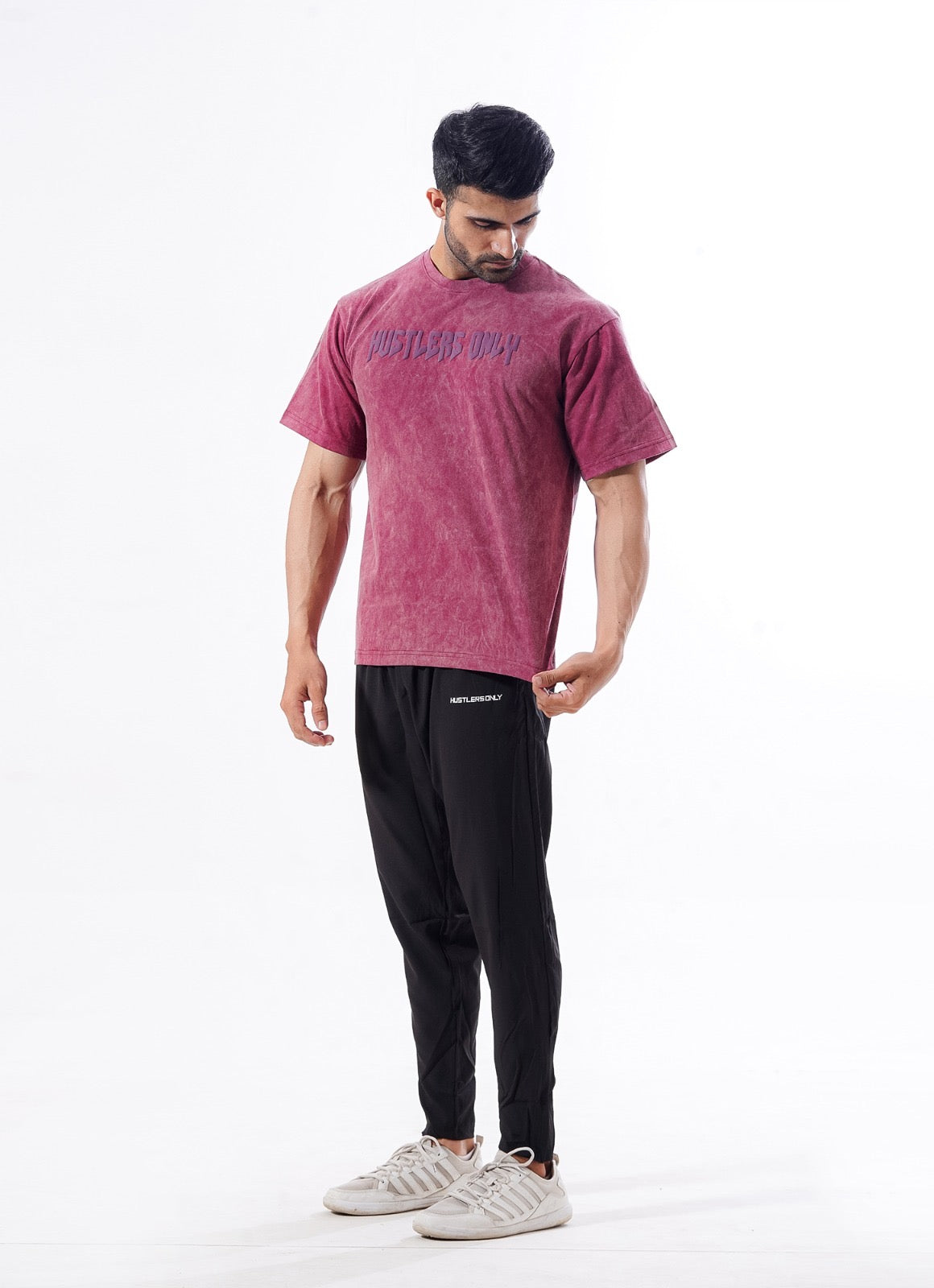 Drippy Acid Wash Tshirt - Maroon