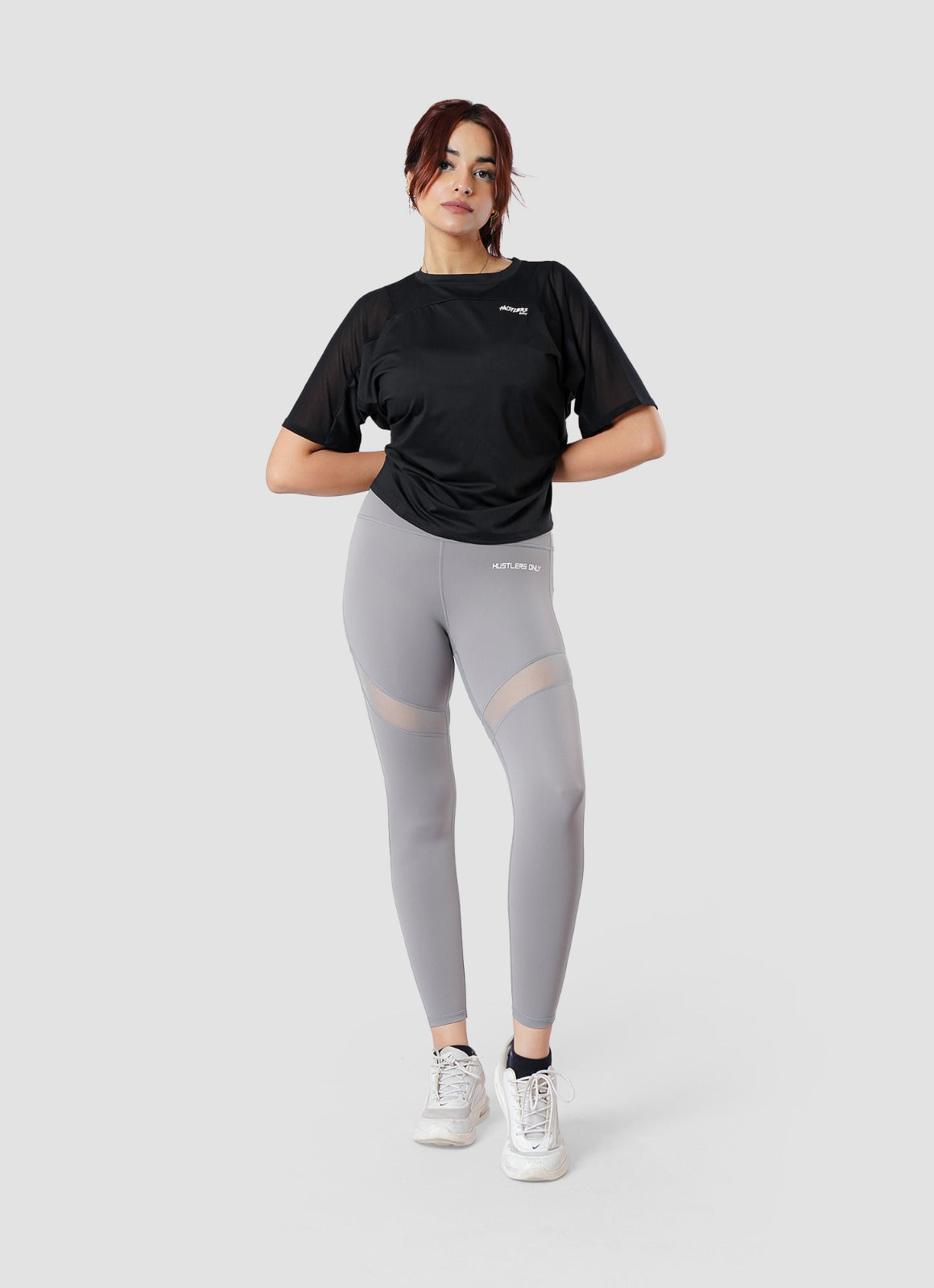 Performance Mesh Leggings - Grey