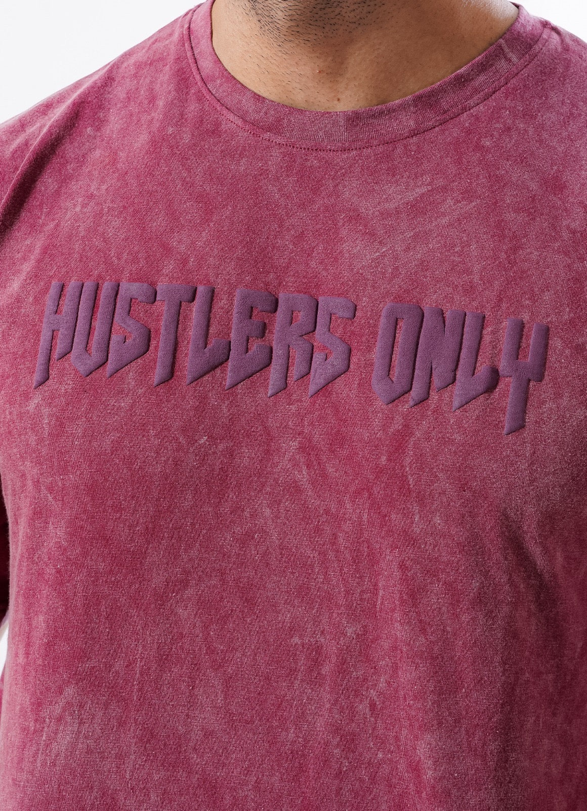 Drippy Acid Wash Tshirt - Maroon