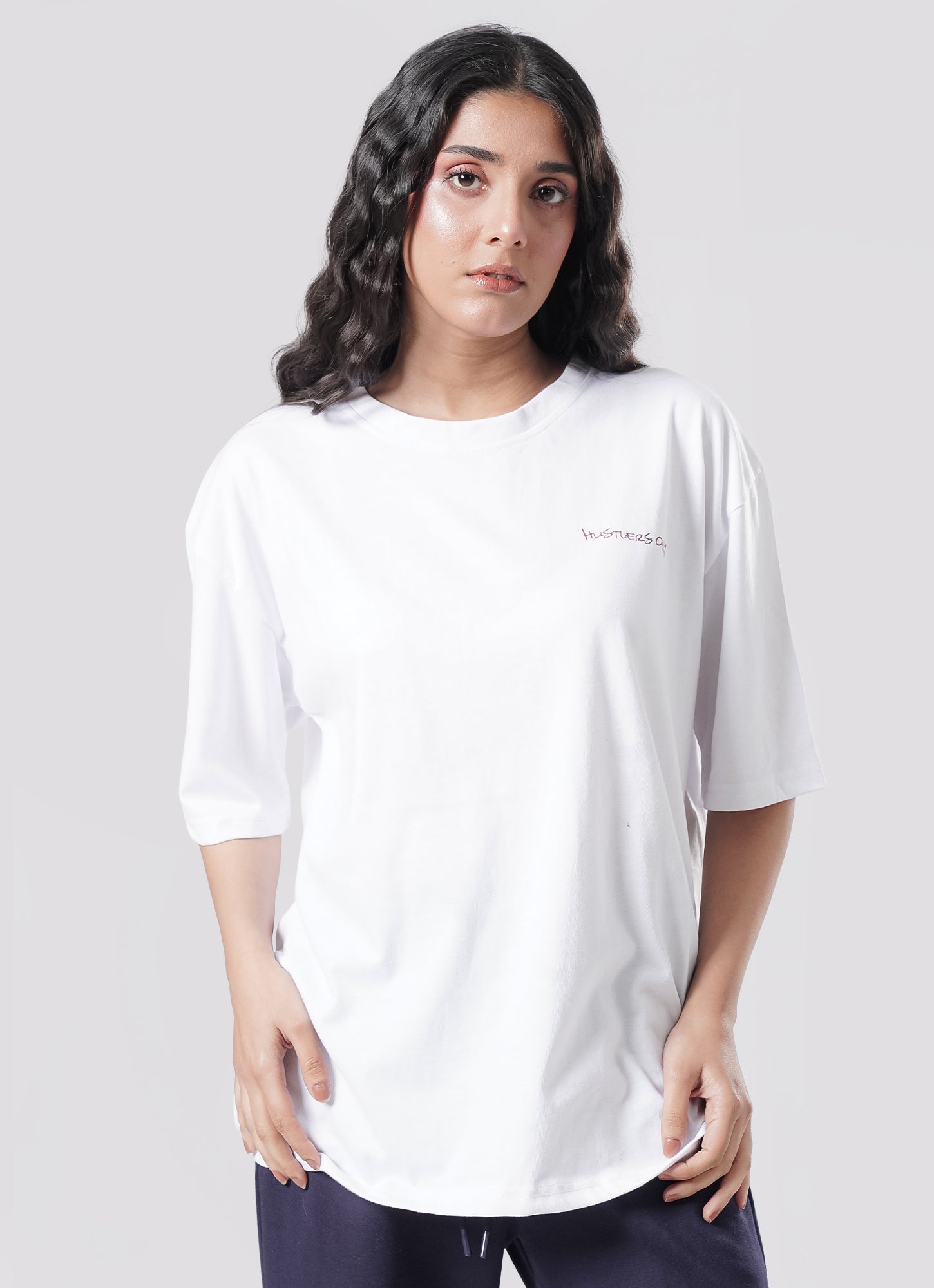 Graffiti Oversized T-Shirt - White.