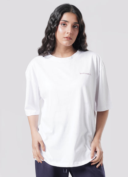Graffiti Oversized T-Shirt - White.