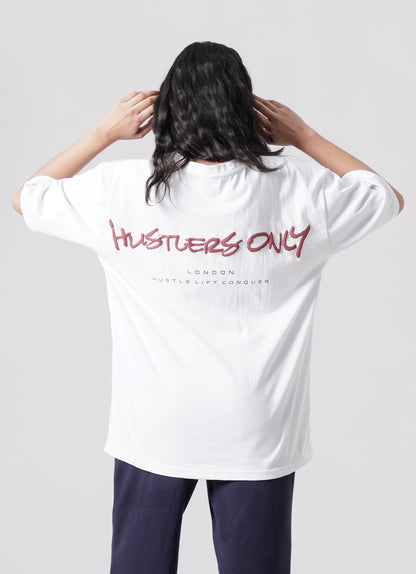 Graffiti Oversized T-Shirt - White.