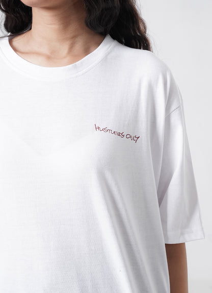 Graffiti Oversized T-Shirt - White.