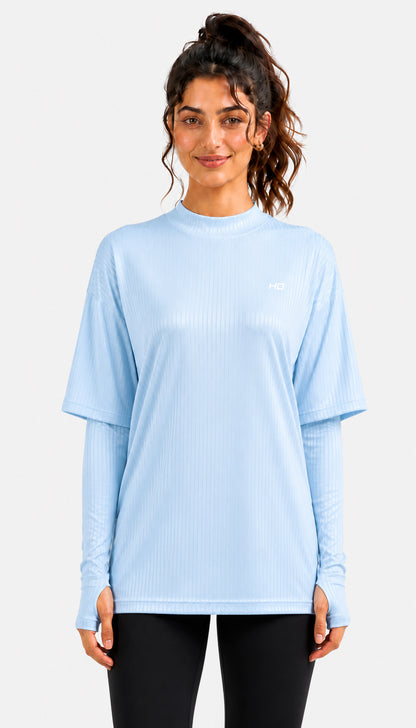 Essential Modest Top - Sky Blue