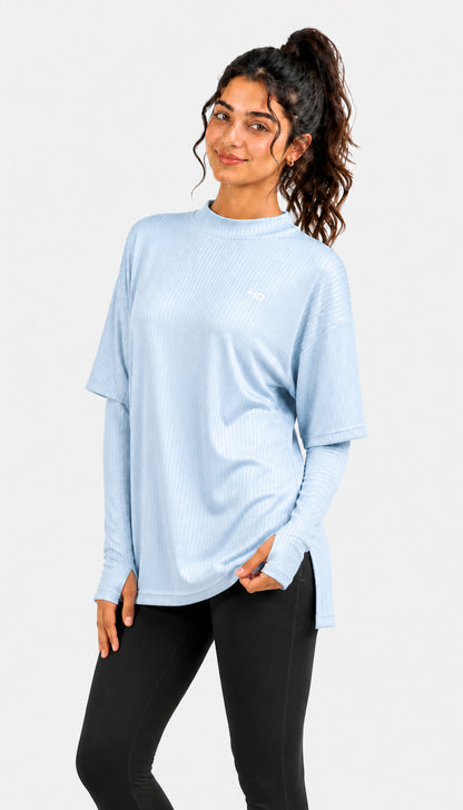 Essential Modest Top - Sky Blue