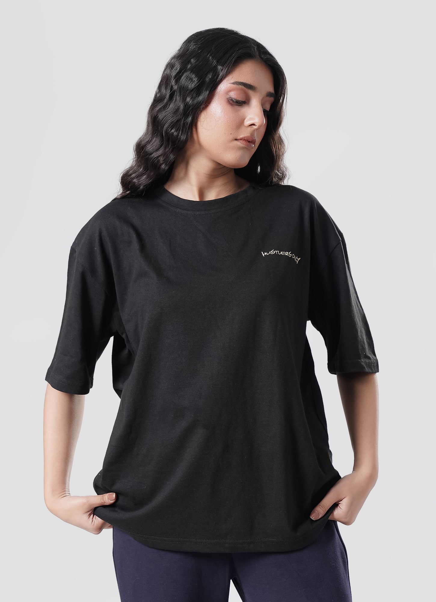 Graffiti Oversized T-Shirt - Black.