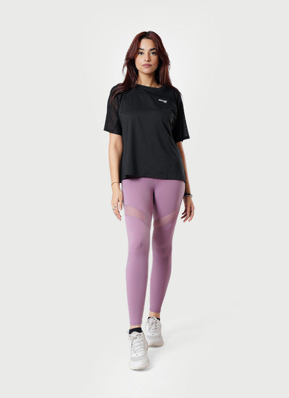 Performance Mesh Leggings - Pink