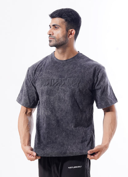 Drippy Acid Wash Tshirt - Black