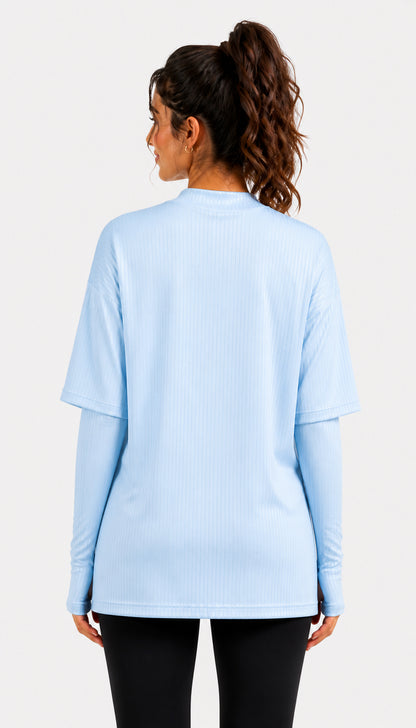 Essential Modest Top - Sky Blue