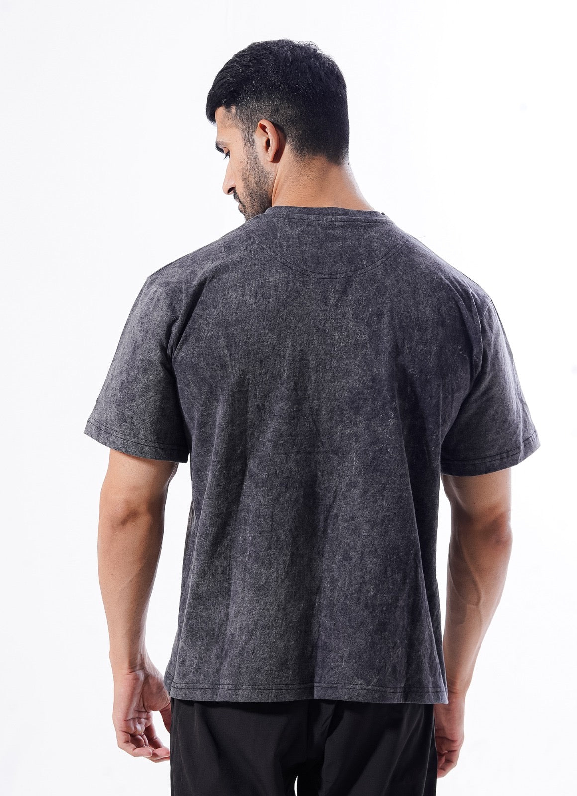 Drippy Acid Wash Tshirt - Black