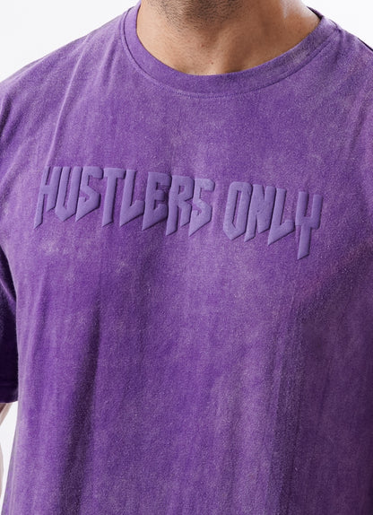 Drippy Acid Wash Tshirt - Purple