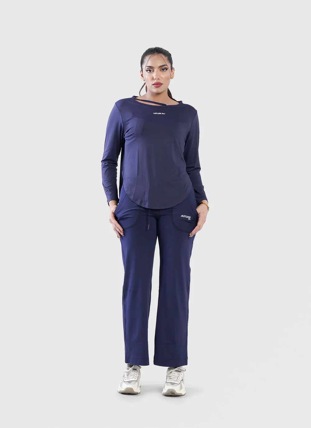 Blue Adapt Flared Seamless Leggings for Gym | HustlersOnlyPK