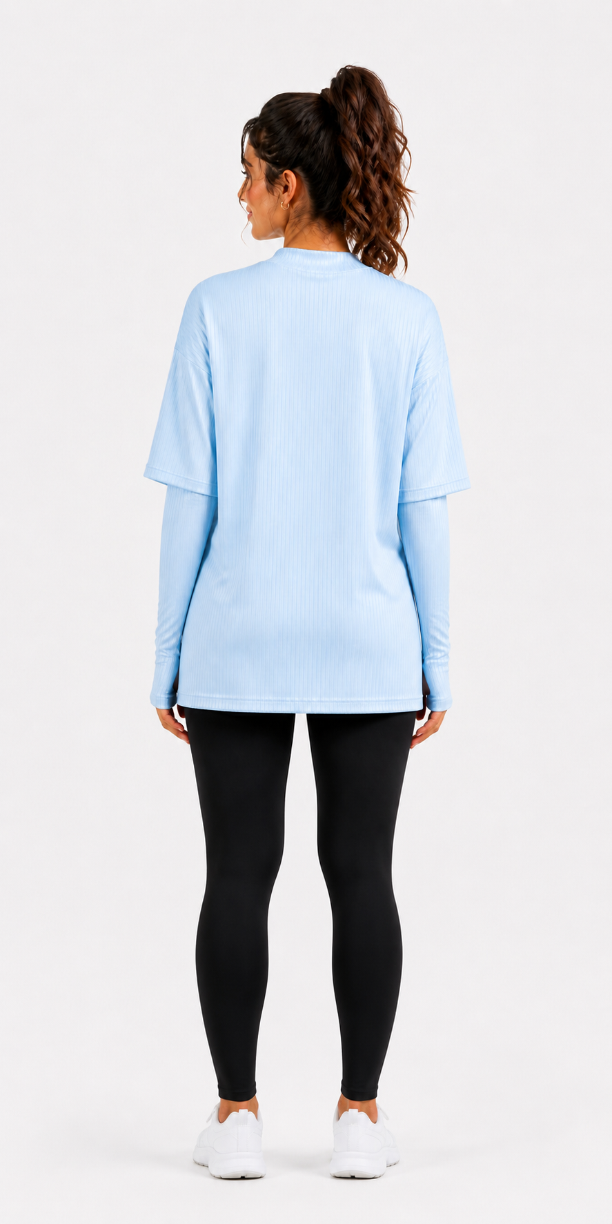 Essential Modest Top - Sky Blue