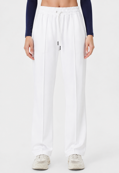 Relaxed Pleated Trouser - White.