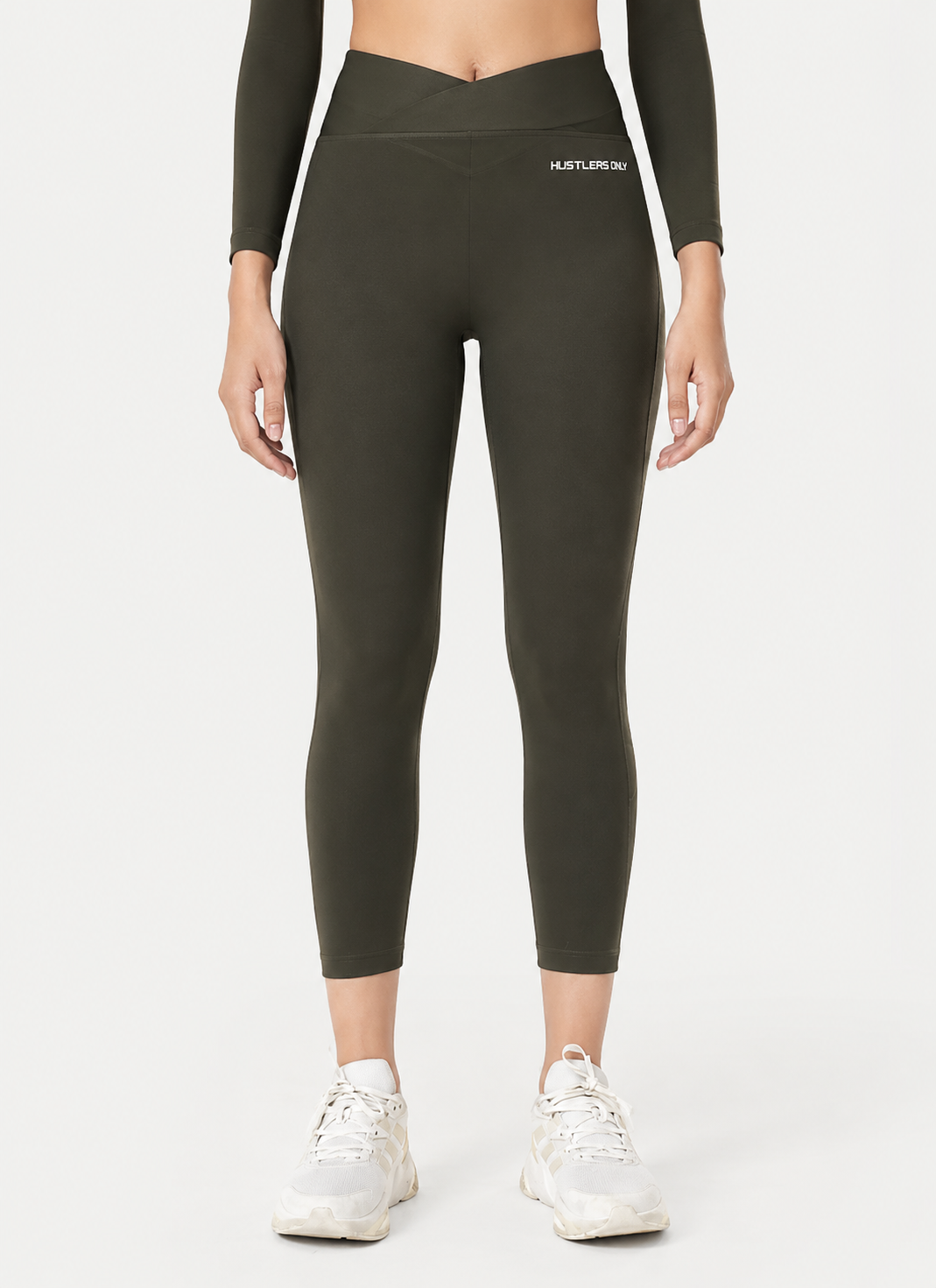 Crossover Leggings - Olive