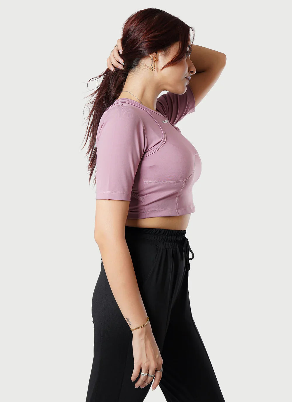 Pink Crossover Croptop Shirt | HustlersOnlyPK