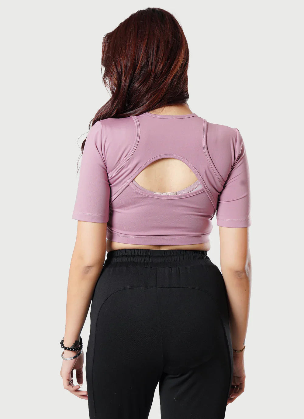 Pink Crossover Croptop Shirt | HustlersOnlyPK
