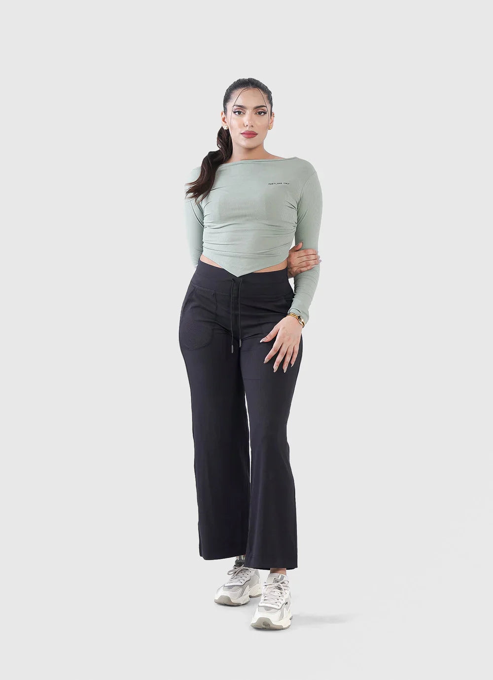Green Diamond Crop Shirt For Gym | HustlersOnlyPK