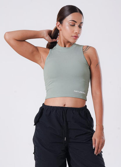Emerald IVY Ribbed Tank for Workout | HustlersOnlyPK