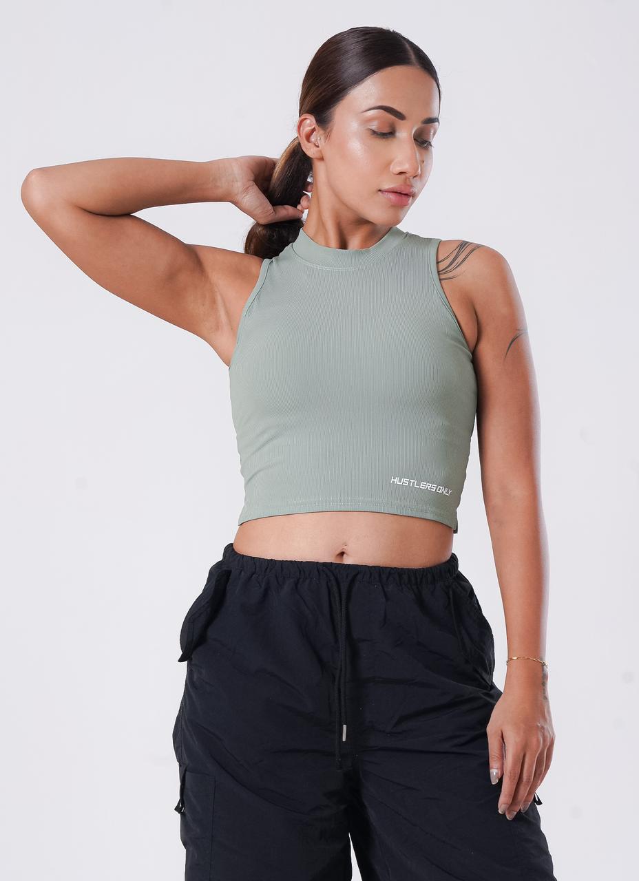 Emerald IVY Ribbed Tank for Workout | HustlersOnlyPK