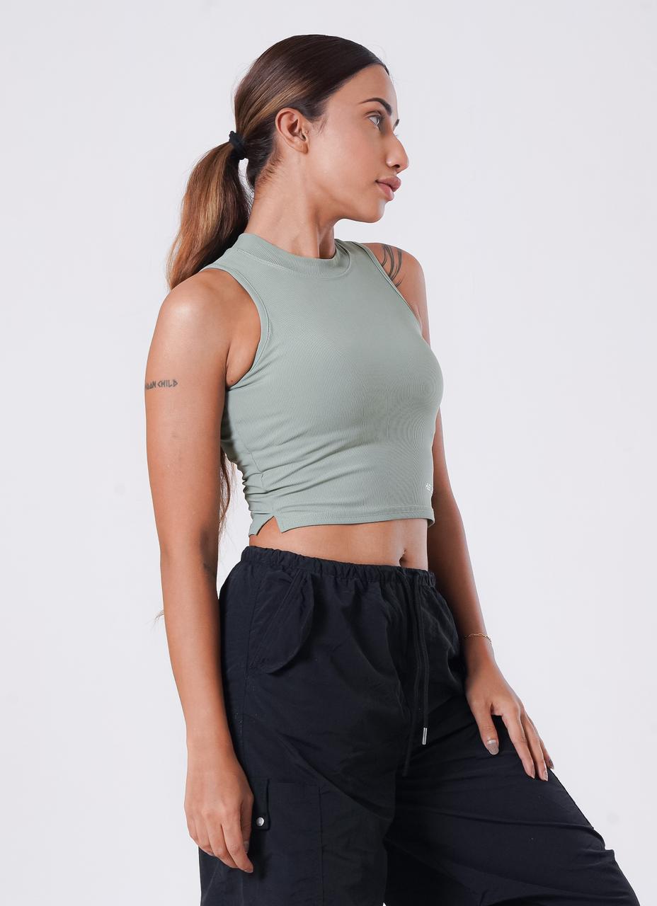Emerald IVY Ribbed Tank  | HustlersOnlyPK