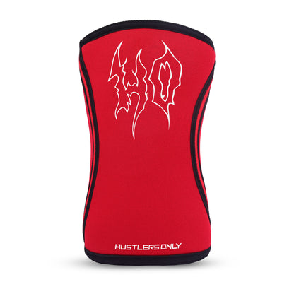 7mm Metal Knee Sleeves - Red