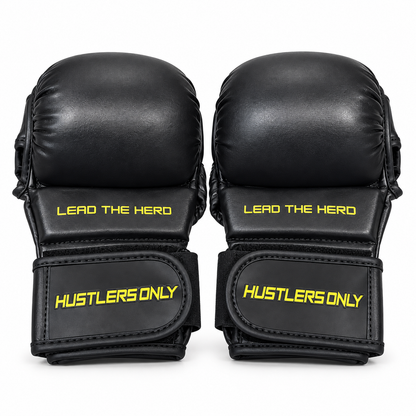 MMA Sparring Gloves - Black & Yellow