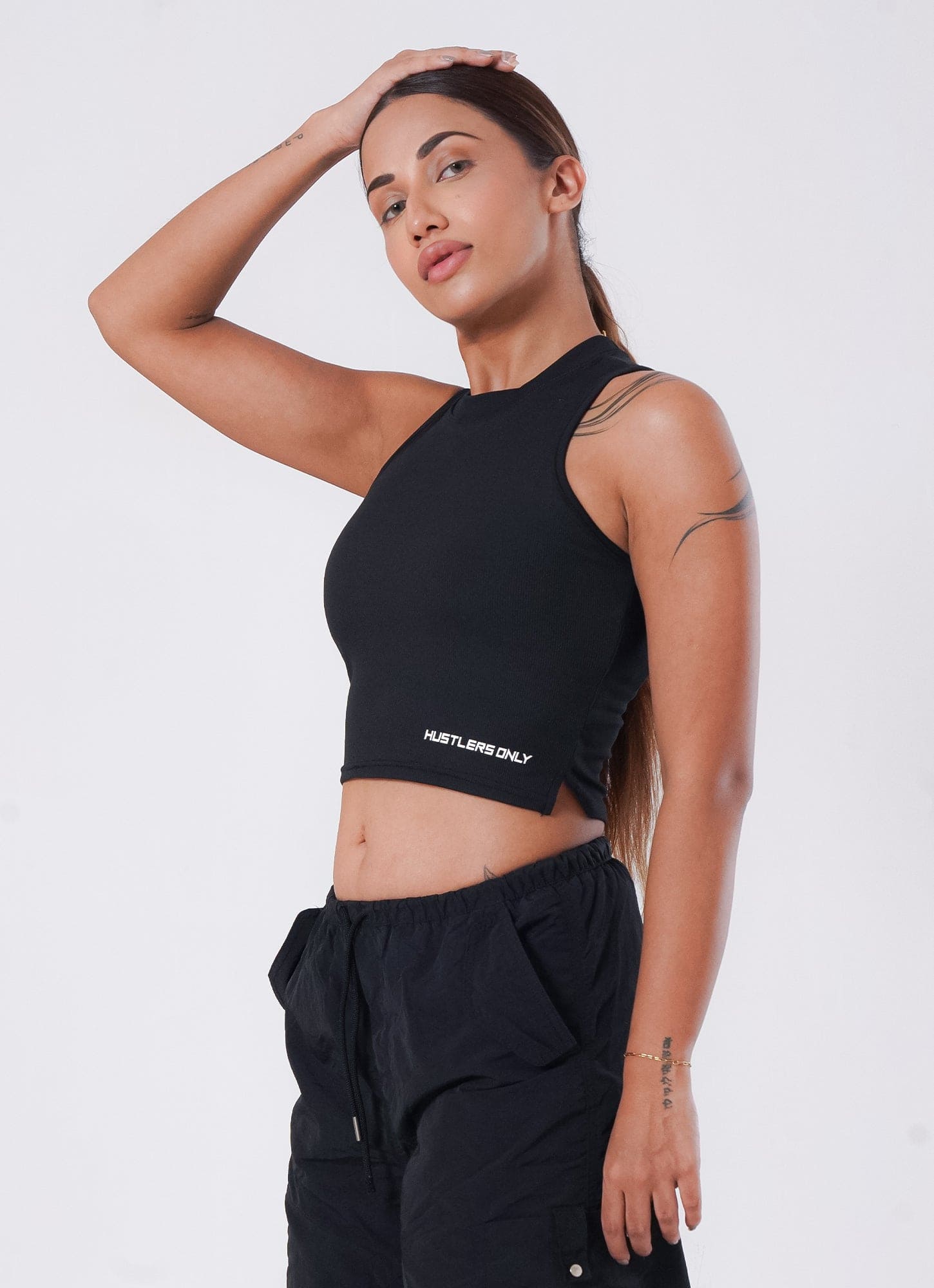 Black IVY Ribbed Tank for Women | HustlersOnlyPK