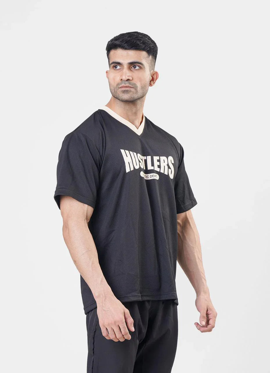 Black Mesh Basketball Tshirt | HustlersOnlyPK