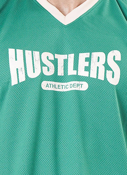 Mesh Basketball Green Tshirt for Mens | HustlersOnlyPK