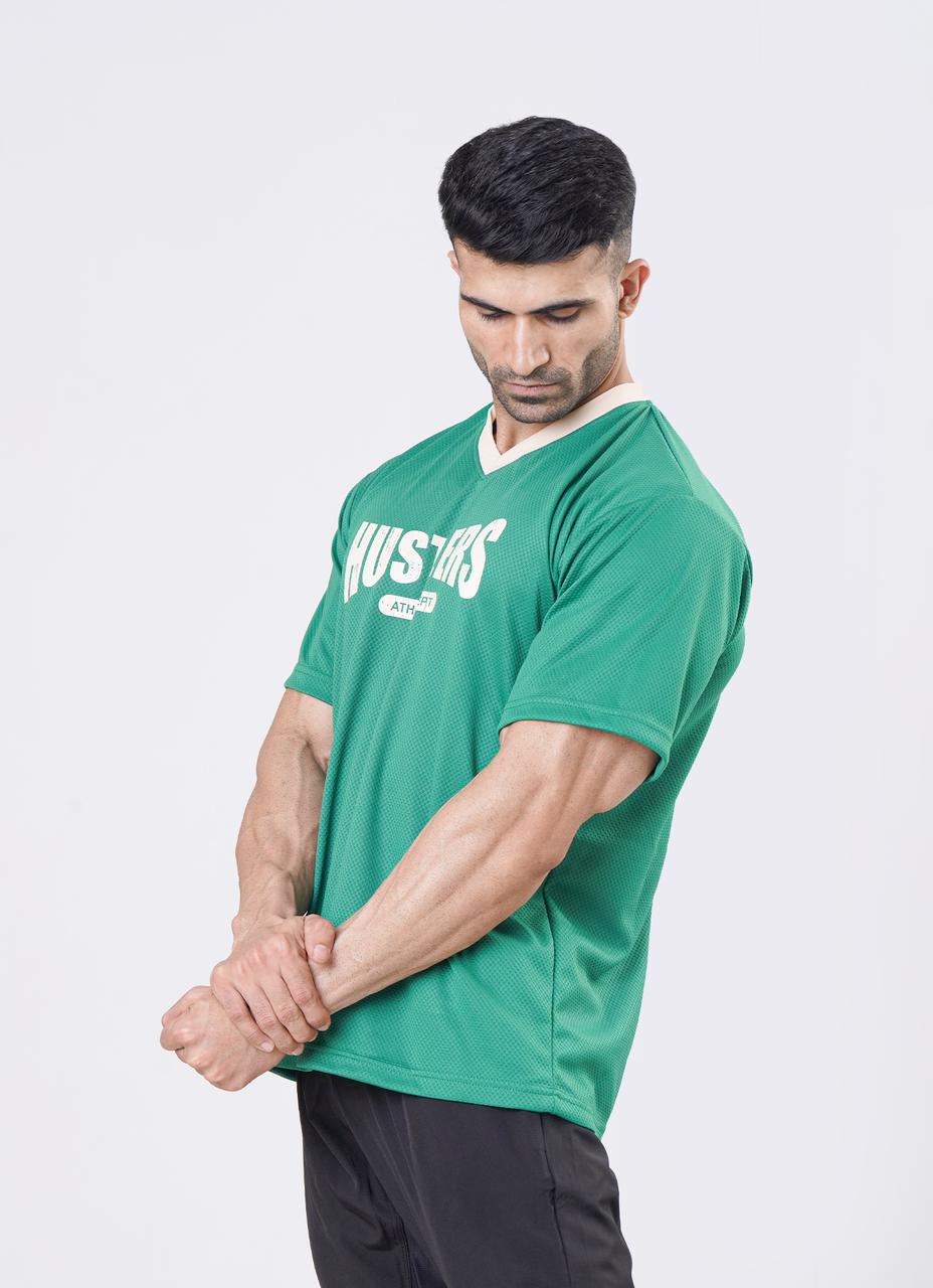 Basketball Green Tshirt for Mens | HustlersOnlyPK