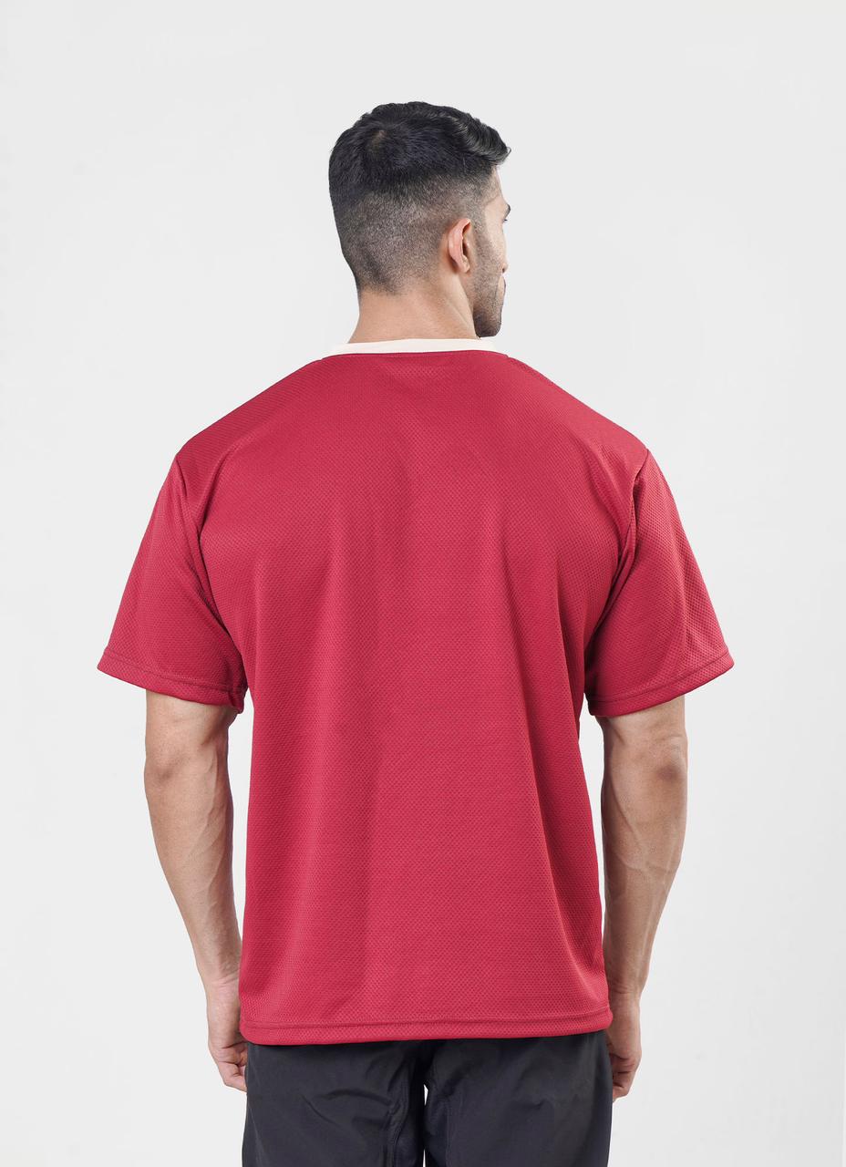 Mesh Basketball Maroon Tshirt for Mens | HustlersOnlyPK