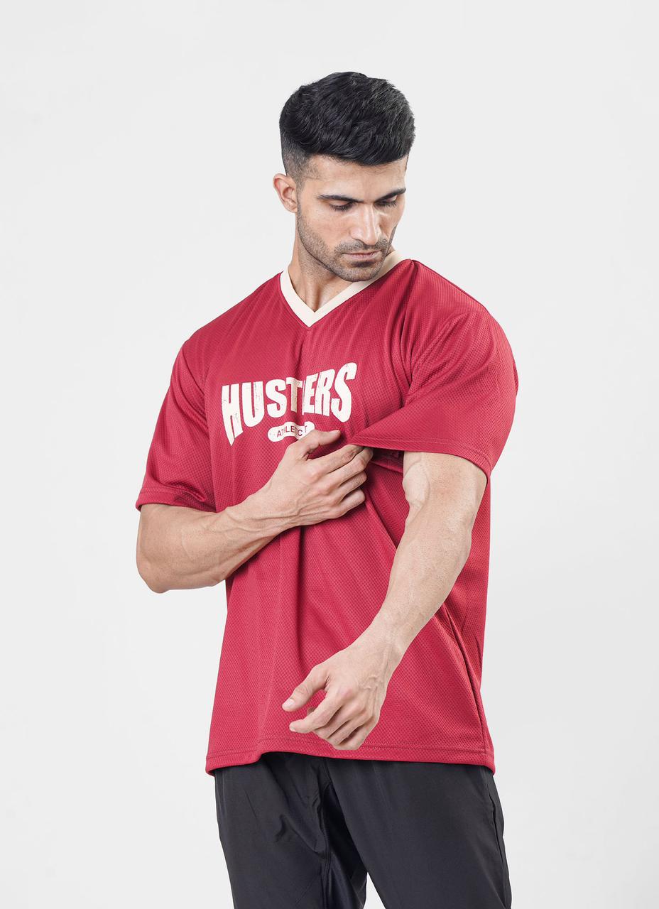Basketball Maroon Tshirt for Mens | HustlersOnlyPK